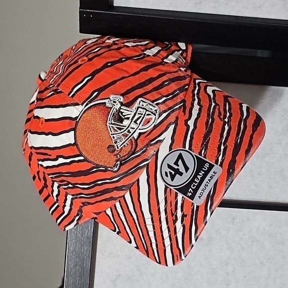 Cleveland Browns Adjustable Hat Cap‎ Zubaz 47 Brand NWT - Picture 8 of 8